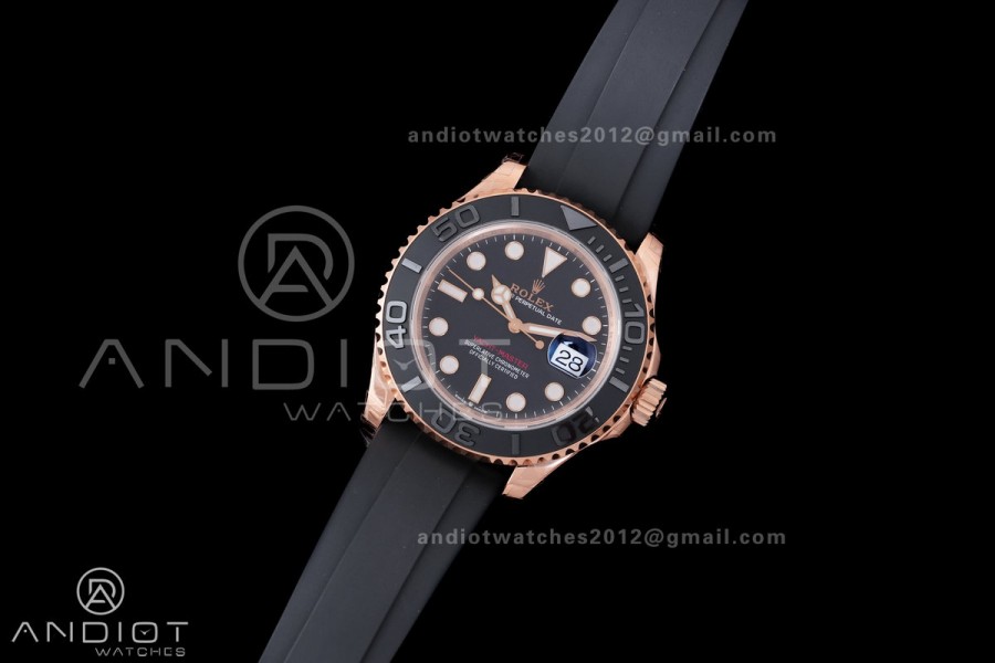 Yacht-Master 126655 VSF 1:1 Best Edition Black Ceramic Bezel on Oysterflex Rubber Strap VS3235