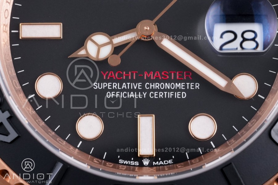 Yacht-Master 126655 VSF 1:1 Best Edition Black Ceramic Bezel on Oysterflex Rubber Strap VS3235