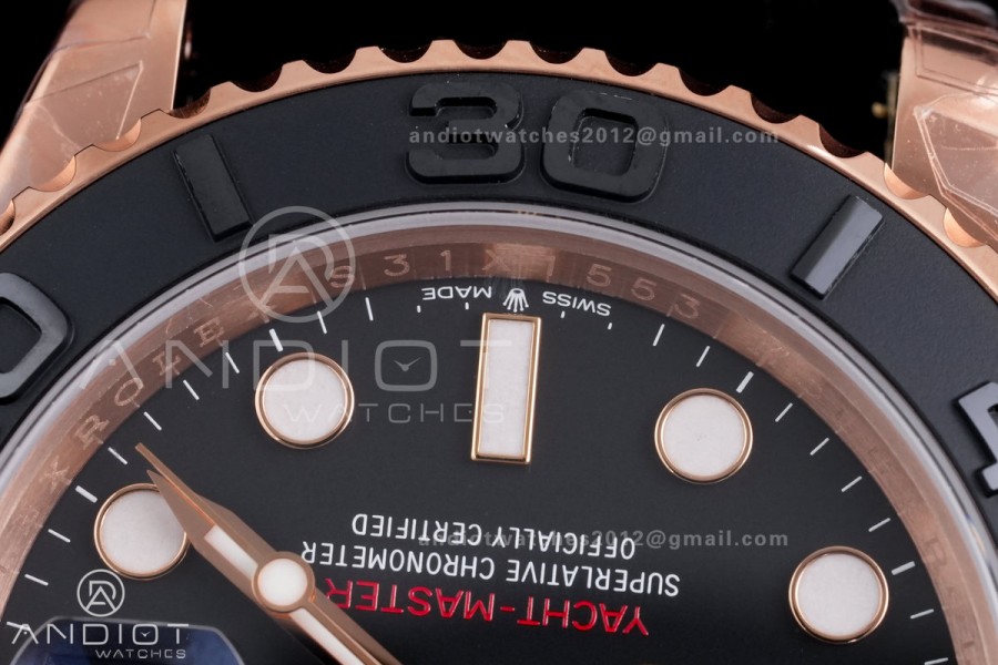 Yacht-Master 126655 VSF 1:1 Best Edition Black Ceramic Bezel on Oysterflex Rubber Strap VS3235