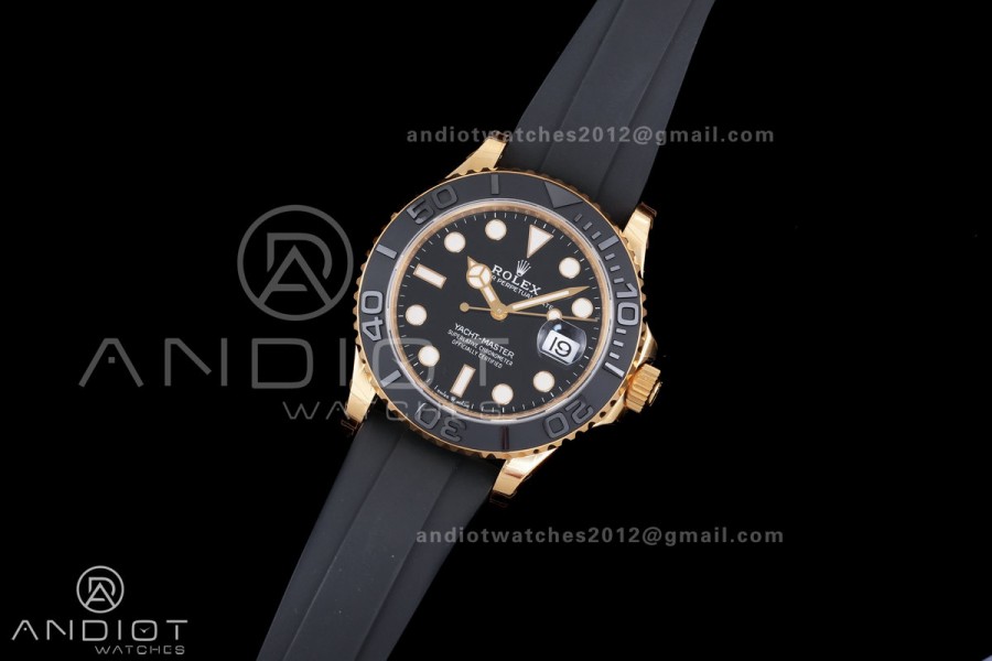 Yacht-Master 42mm 226658 VSF 1:1 Best Edition 3D Black Ceramic Bezel on Black Rubber Strap VS3235 V2 (Gain Weight)