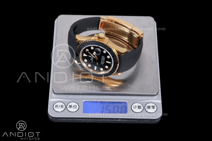 Yacht-Master 42mm 226658 VSF 1:1 Best Edition 3D Black Ceramic Bezel on Black Rubber Strap VS3235 V2 (Gain Weight)