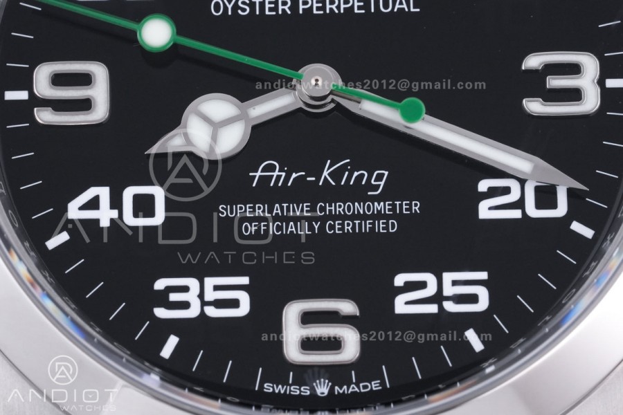 Air-King 126900 VSF 1:1 Best Edition 904L Steel Black Dial on SS Bracelet VS3230