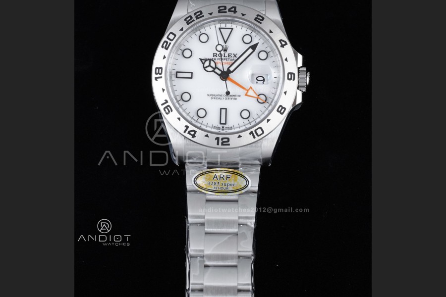 Explorer II 42mm 226570 904L SS ARF 1:1 Best Edition White Dial on Bracelet SH3285 CHS