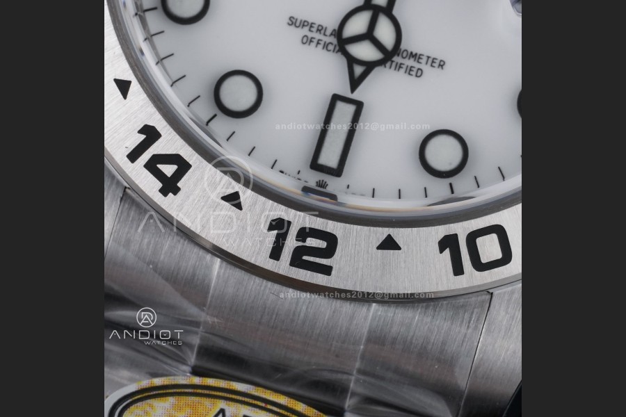 Explorer II 42mm 226570 904L SS ARF 1:1 Best Edition White Dial on Bracelet SH3285 CHS