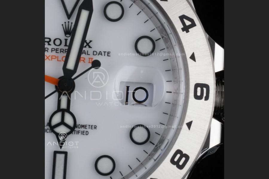 Explorer II 42mm 226570 904L SS ARF 1:1 Best Edition White Dial on Bracelet SH3285 CHS