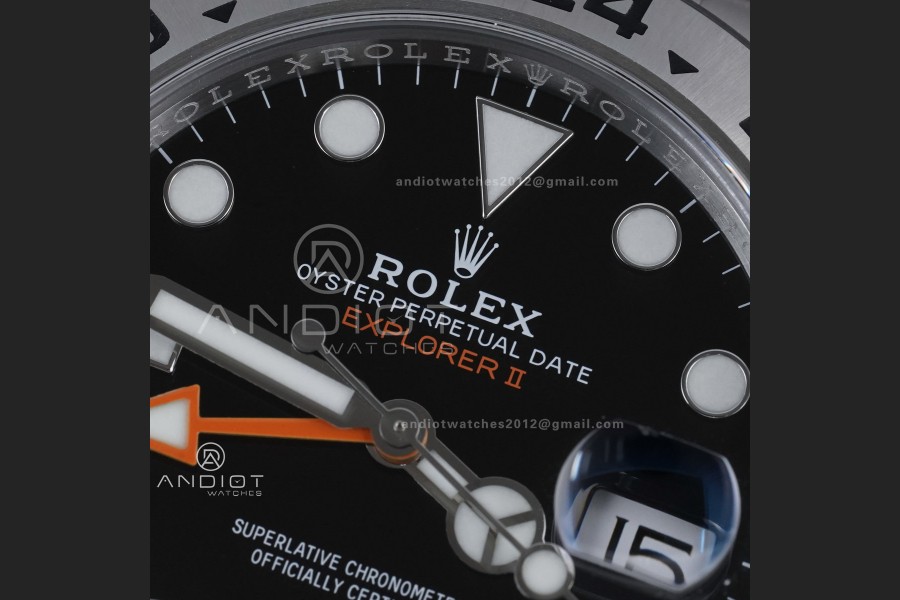 Explorer II 42mm 226570 904L SS ARF 1:1 Best Edition Black Dial on Bracelet SH3285 CHS