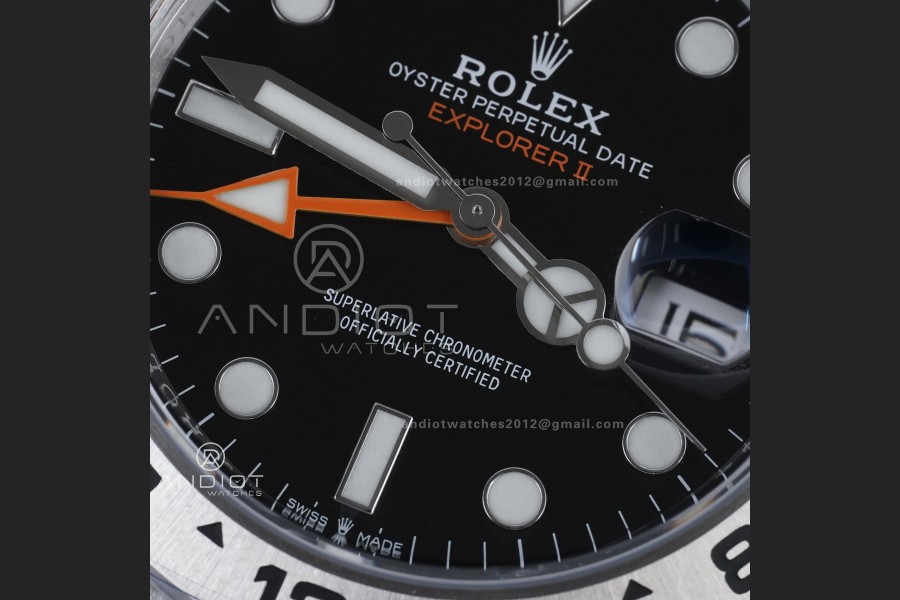 Explorer II 42mm 226570 904L SS ARF 1:1 Best Edition Black Dial on Bracelet SH3285 CHS