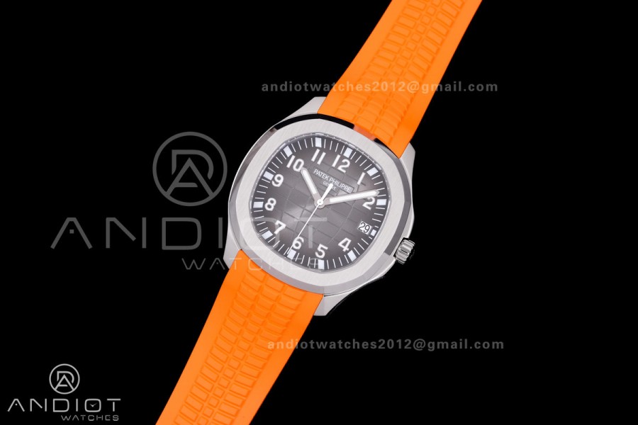 Aquanaut 5167 SS BBF 1:1 Best Edition Gray Dial on Orange Rubber Strap DD324 Super Clone