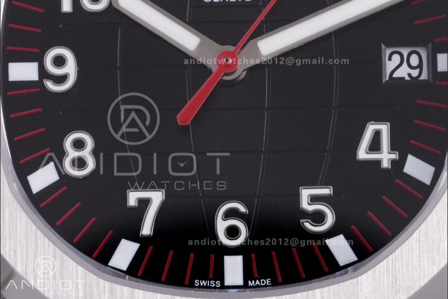 Aquanaut 5167 SS Singapore BBF 1:1 Best Edition Gray Dial on Red Rubber Strap DD324 Super Clone