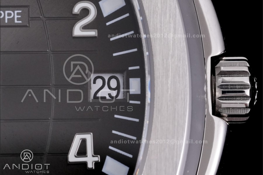 Aquanaut 5167 SS BBF 1:1 Best Edition Gray Dial on Blue Rubber Strap DD324 Super Clone