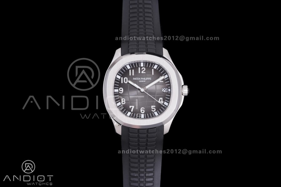 Aquanaut 5167 SS BBF 1:1 Best Edition Gray Dial on Black Rubber Strap DD324 Super Clone