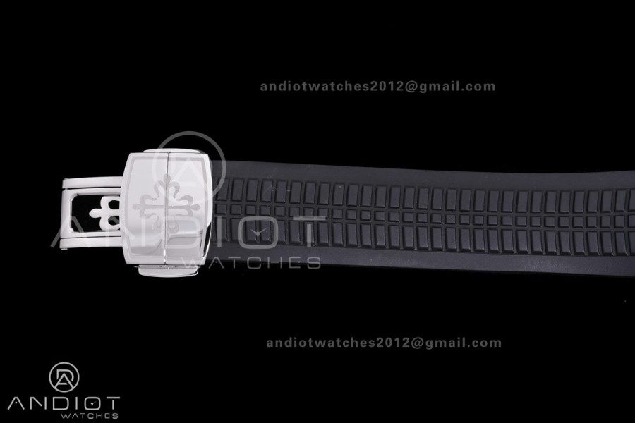 Aquanaut 5167 SS BBF 1:1 Best Edition Gray Dial on Black Rubber Strap DD324 Super Clone