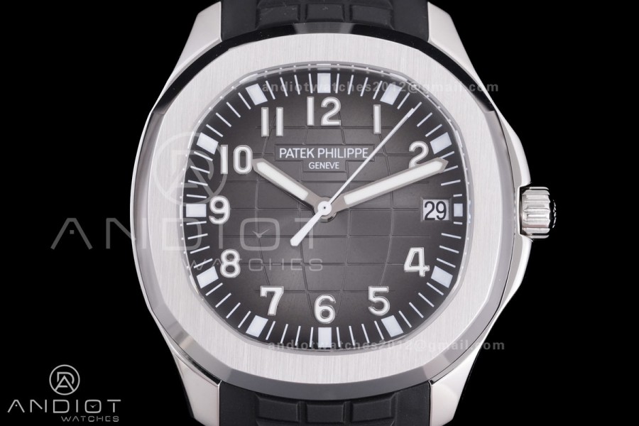 Aquanaut 5167 SS BBF 1:1 Best Edition Gray Dial on Black Rubber Strap DD324 Super Clone
