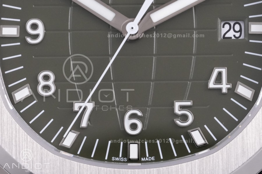 Aquanaut 5168 SS BBF 1:1 Best Edition Green Dial on Green Rubber Strap DD324 Super Clone
