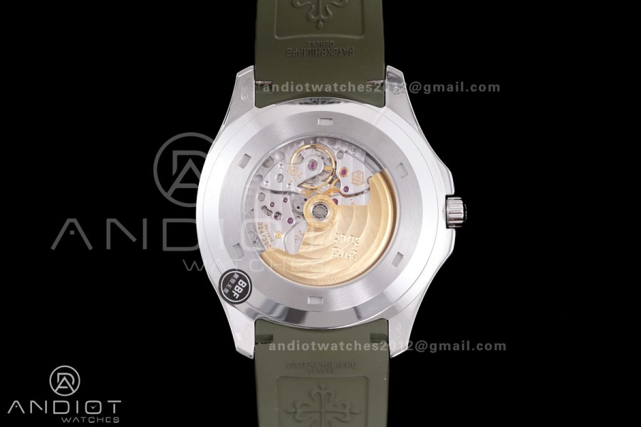 Aquanaut 5168 SS BBF 1:1 Best Edition Green Dial on Green Rubber Strap DD324 Super Clone