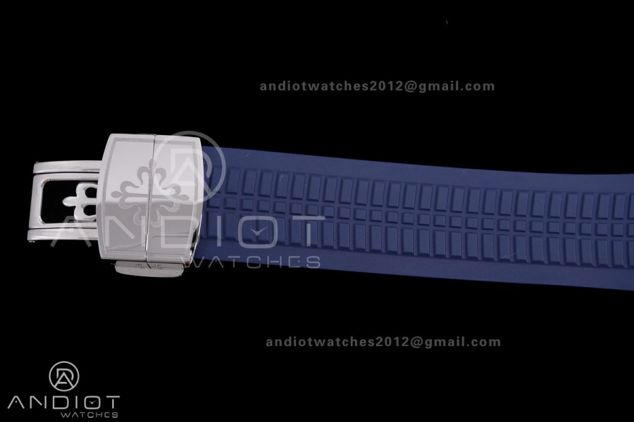 Aquanaut 5168 SS BBF 1:1 Best Edition Blue Dial on Blue Rubber Strap DD324 Super Clone