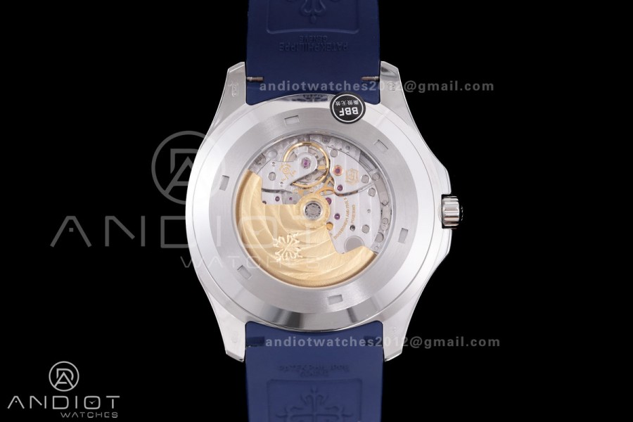 Aquanaut 5168 SS BBF 1:1 Best Edition Blue Dial on Blue Rubber Strap DD324 Super Clone