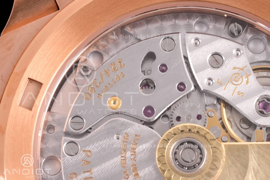 Nautilus 5711/1R RG BBF 1:1 Best Edition Brown Textured Dial on RG Bracelet  DD324 Super Clone