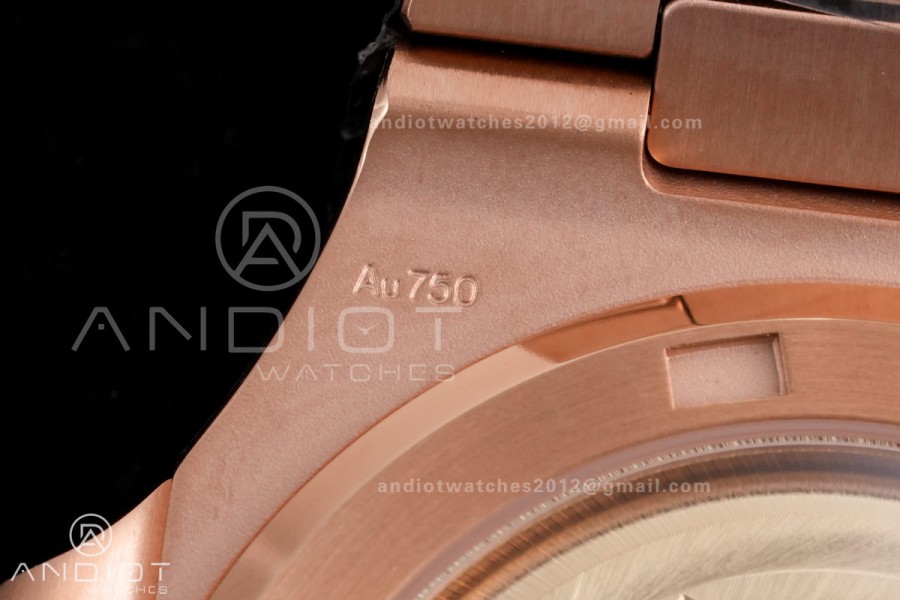  Nautilus 5711/1R RG BBF 1:1 Best Edition Brown Textured Dial on RG Bracelet  DD324 Super Clone