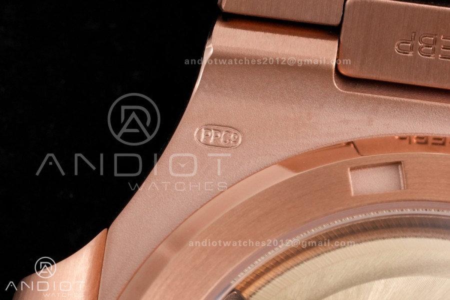  Nautilus 5711/1R RG BBF 1:1 Best Edition Brown Textured Dial on RG Bracelet  DD324 Super Clone