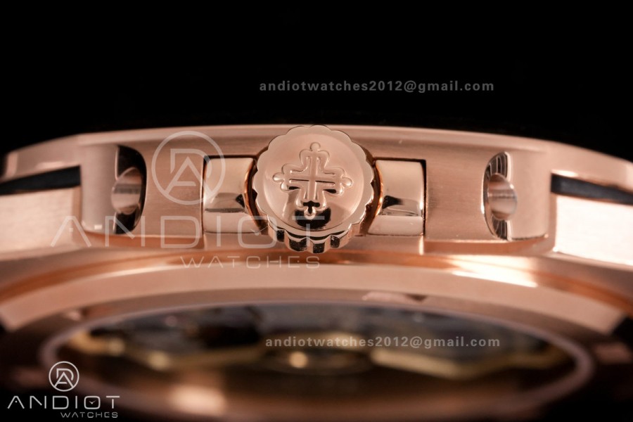  Nautilus 5711/1R RG BBF 1:1 Best Edition Brown Textured Dial on RG Bracelet  DD324 Super Clone
