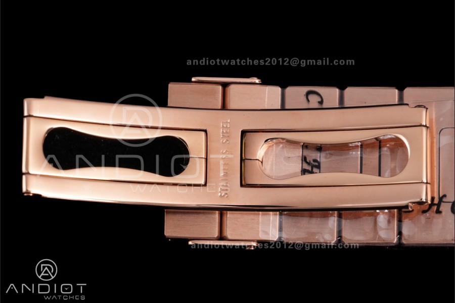  Nautilus 5711/1R RG BBF 1:1 Best Edition Brown Textured Dial on RG Bracelet  DD324 Super Clone