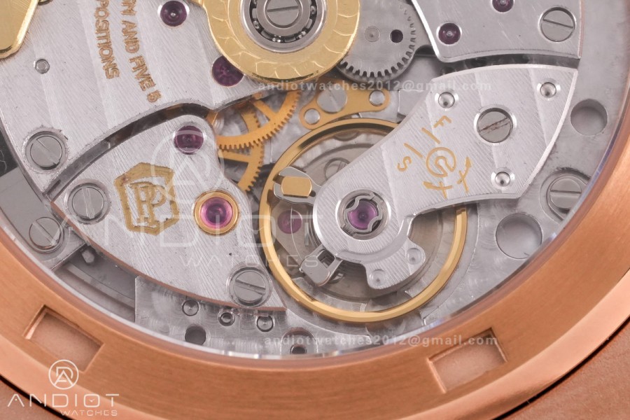  Nautilus 5711/1R RG BBF 1:1 Best Edition Brown Textured Dial on RG Bracelet  DD324 Super Clone