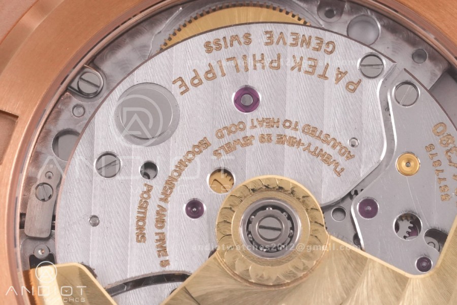  Nautilus 5711/1R RG BBF 1:1 Best Edition Brown Textured Dial on RG Bracelet  DD324 Super Clone