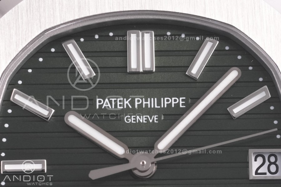Nautilus 5711 BBF 1:1 Best Edition Green Textured Dial on SS Bracelet DD324 Super Clone