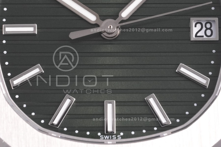 Nautilus 5711 BBF 1:1 Best Edition Green Textured Dial on SS Bracelet DD324 Super Clone