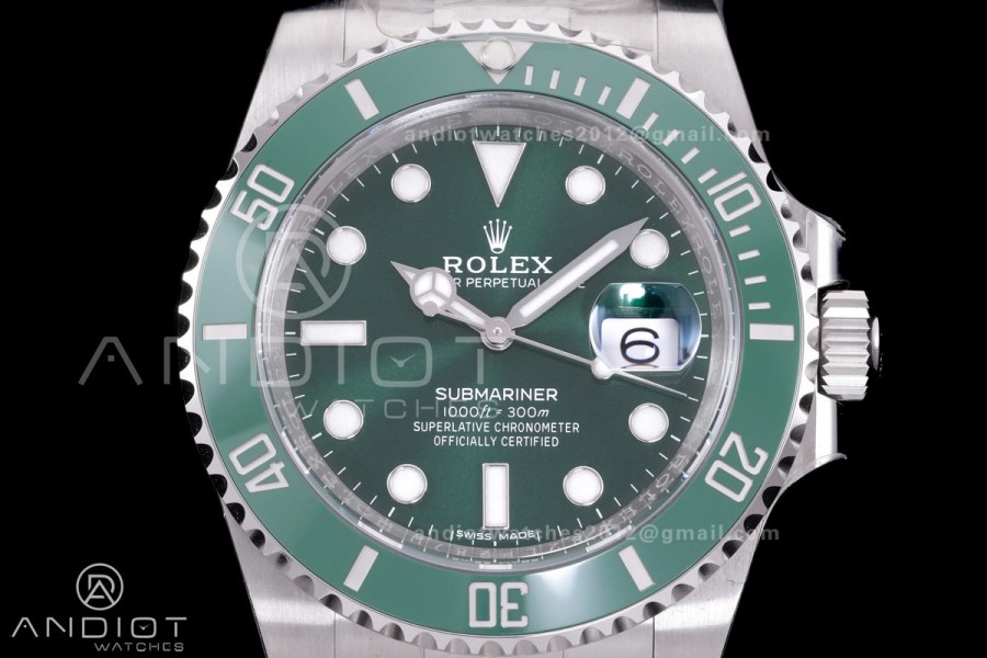 Submariner 116610 LV Green Ceramic C+F 904L 1:1 Best Edition On SS Bracelet VR3135	