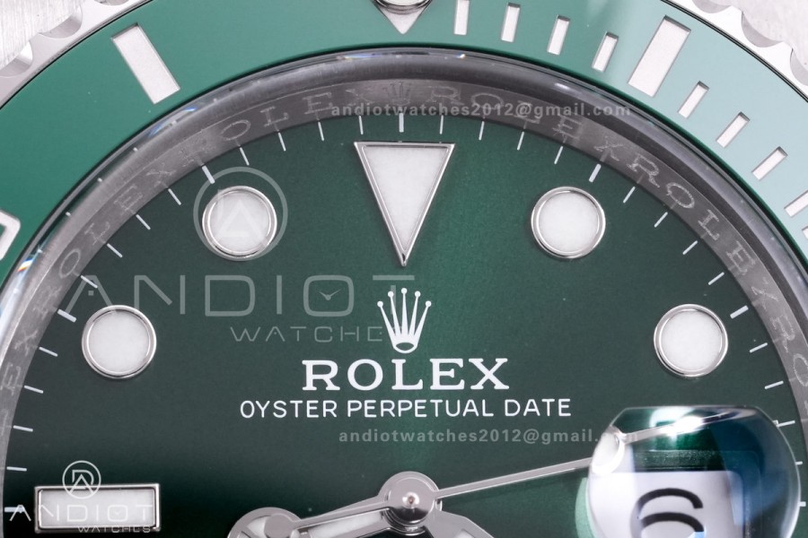 Submariner 116610 LV Green Ceramic C+F 904L 1:1 Best Edition On SS Bracelet VR3135	