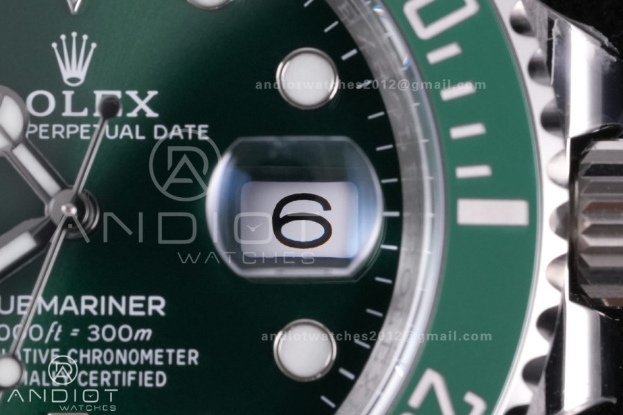 Submariner 116610 LV Green Ceramic C+F 904L 1:1 Best Edition On SS Bracelet VR3135	
