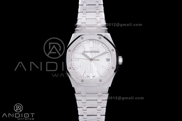 Royal Oak 41mm 15510 SS TOPF 1:1 Best Edition Silv...