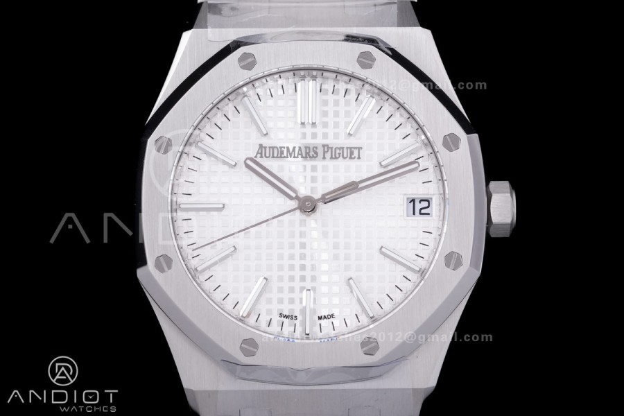 Royal Oak 41mm 15510 SS TOPF 1:1 Best Edition Silver Dial on SS Bracelet DD4302 Super Clone