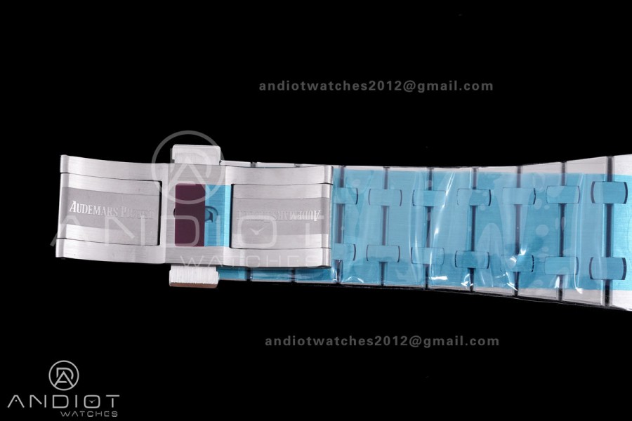 Royal Oak 41mm 15510 SS TOPF 1:1 Best Edition Blue Dial on SS Bracelet DD4302 Super Clone