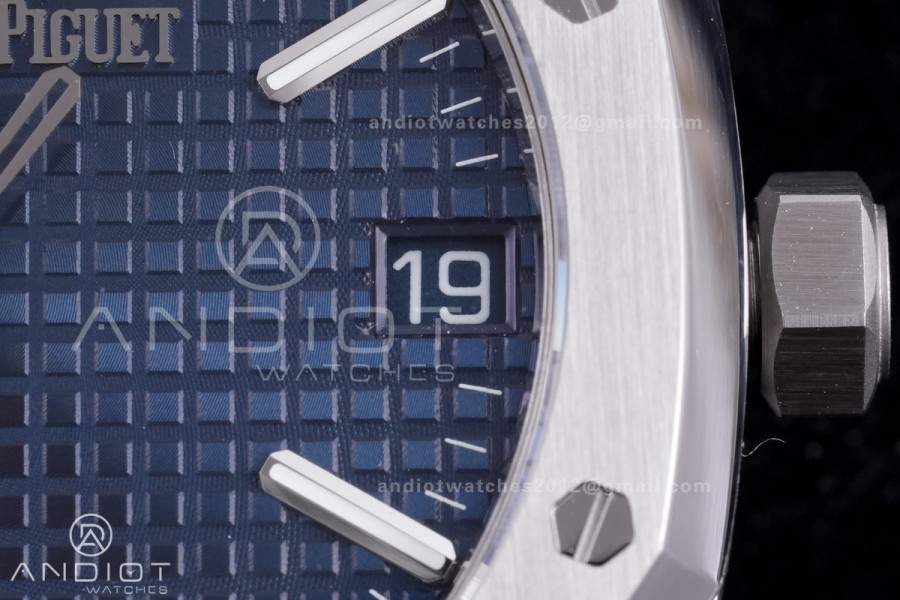 Royal Oak 41mm 15510 SS TOPF 1:1 Best Edition Blue Dial on SS Bracelet DD4302 Super Clone