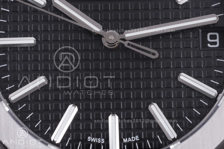 Royal Oak 41mm 15510 SS TOPF 1:1 Best Edition Black Dial on SS Bracelet DD4302 Super Clone