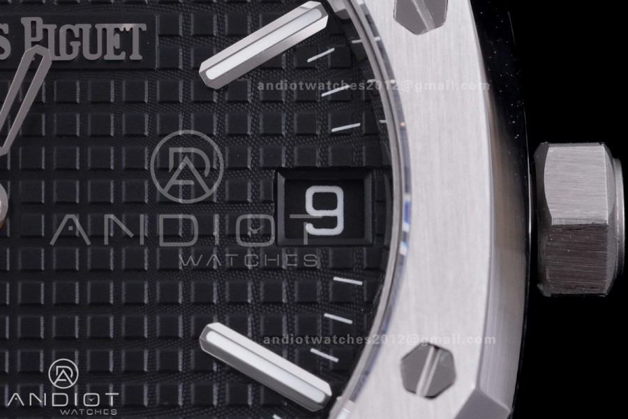 Royal Oak 41mm 15510 SS TOPF 1:1 Best Edition Black Dial on SS Bracelet DD4302 Super Clone