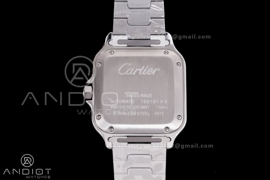 Santos de Cartier 35mm SS BVF 1:1 Best Edition Brown Dial on SS SmartLinks Bracelet MIYOTA 9039