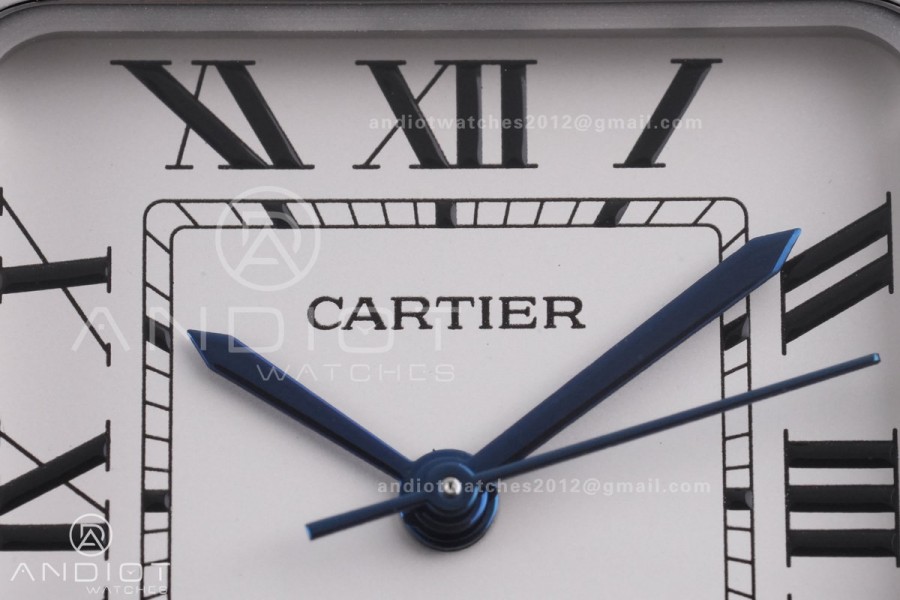 Santos de Cartier 35mm SS BVF 1:1 Best Edition White Dial on SS SmartLinks Bracelet MIYOTA 9039