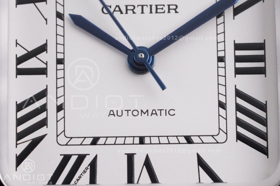 Santos de Cartier 35mm SS BVF 1:1 Best Edition White Dial on SS SmartLinks Bracelet MIYOTA 9039