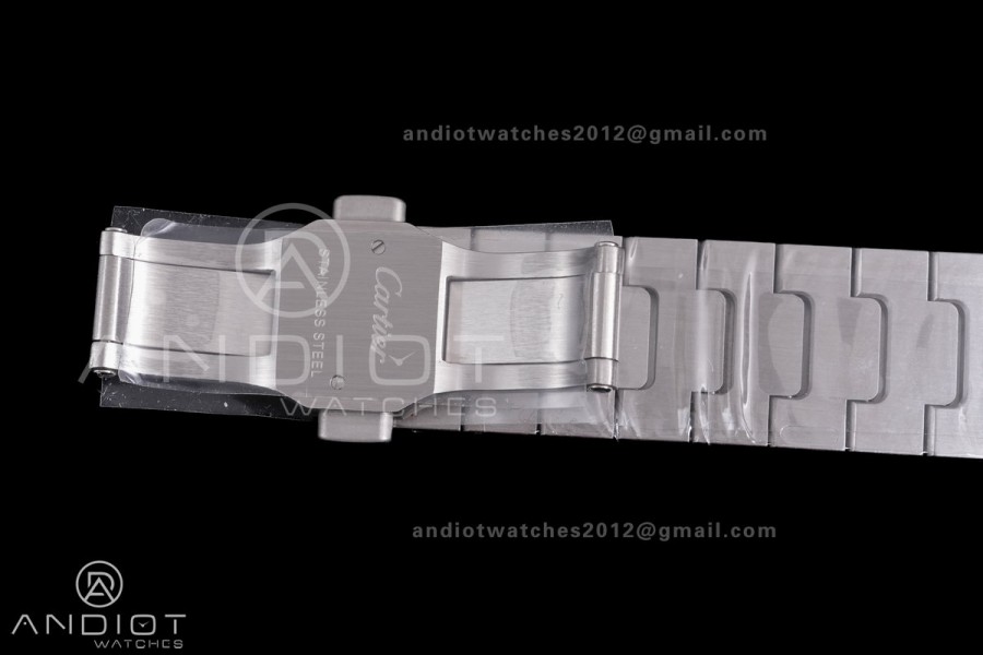 Santos de Cartier 35mm SS BVF 1:1 Best Edition Green Dial on SS SmartLinks Bracelet MIYOTA 9039