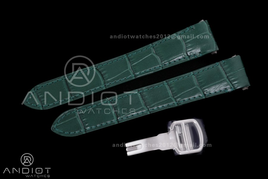 Santos de Cartier 35mm SS BVF 1:1 Best Edition Green Dial on SS SmartLinks Bracelet MIYOTA 9039