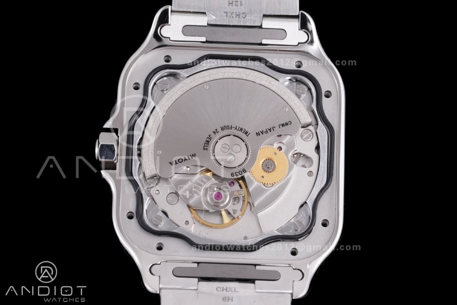 Santos de Cartier 35mm SS BVF 1:1 Best Edition Blue Dial on SS SmartLinks Bracelet MIYOTA 9039