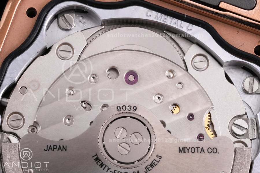 Santos de Cartier 35mm BVF 1:1 Best Edition RG White Dial Diamond Bezel on YG Smart-Links Bracelet MIYOTA 9039
