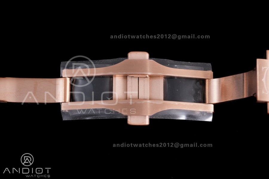 Santos de Cartier 35mm BVF 1:1 Best Edition RG White Dial Diamond Bezel on YG Smart-Links Bracelet MIYOTA 9039