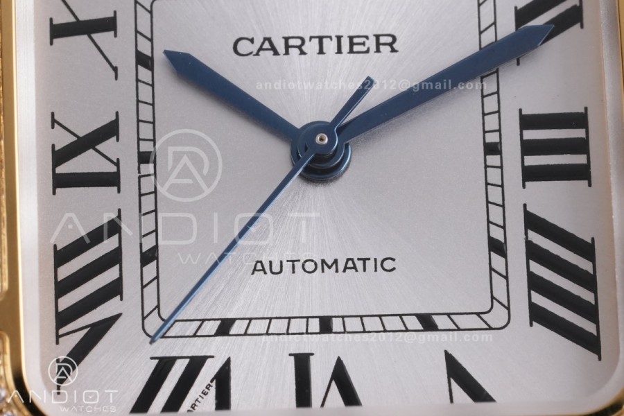 Santos de Cartier 35mm BVF 1:1 Best Edition YG White Dial Diamond Bezel on YG Smart-Links Bracelet MIYOTA 9039