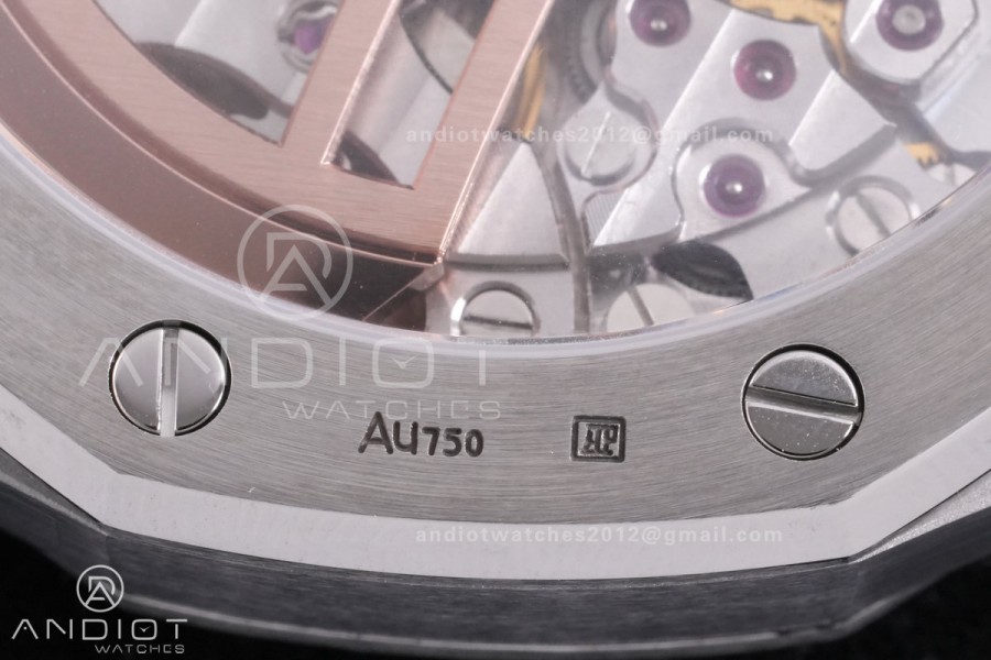 Royal Oak 41mm 15510BC SS ZF 1:1 Best Edition Ice Blue Textured Dial on SS Bracelet SA4302 Super Clone
