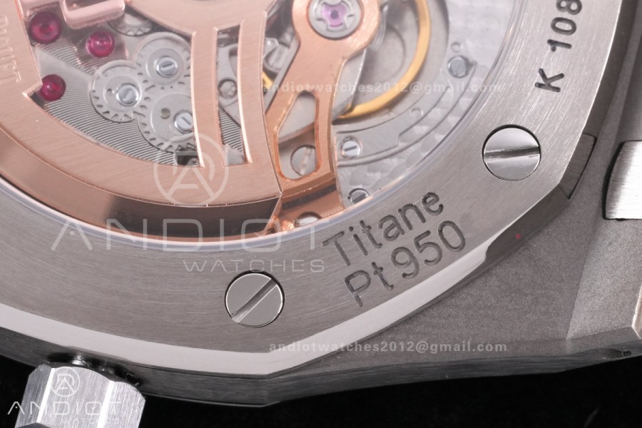 Royal Oak 39mm Titanium 16202XT ZF 1:1 Best Edition Red Dial on Bracelet A7121